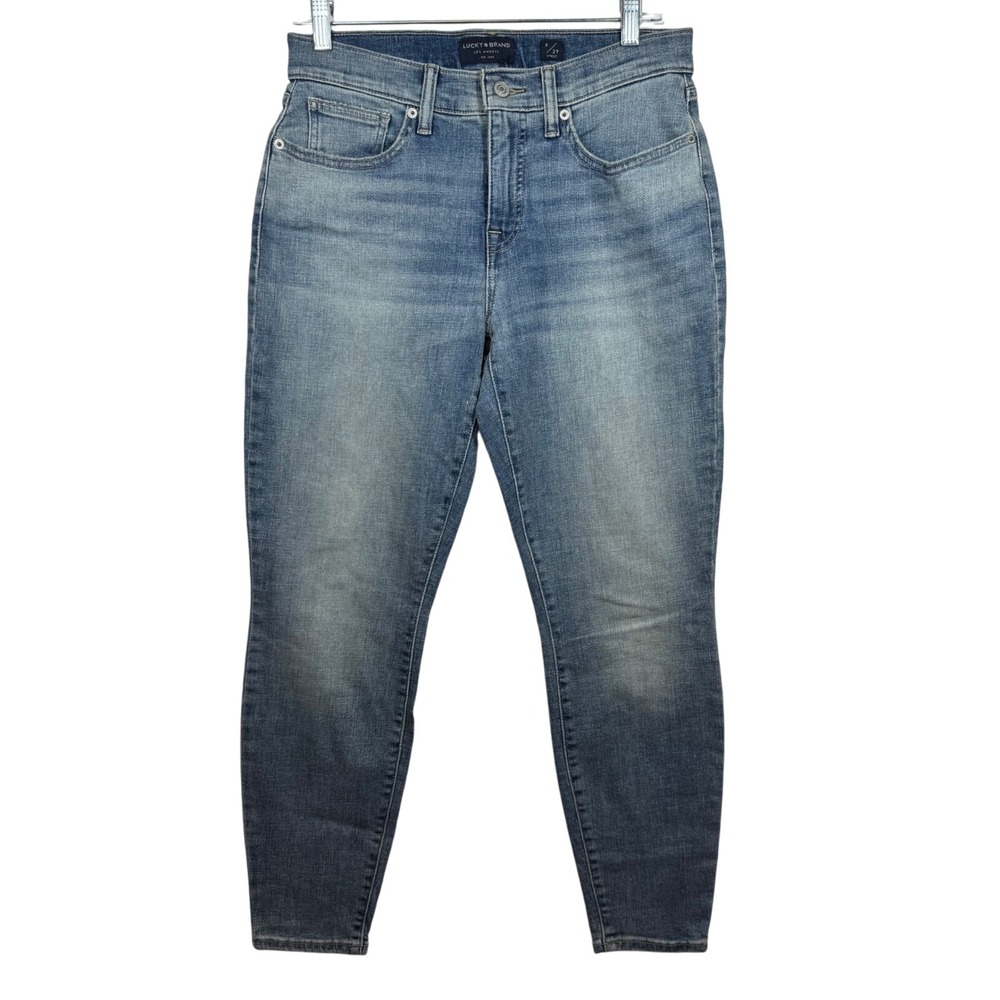 Lucky Brand Ava Mid Rise Skinny Jeans Women's‎ Size 8 29 Ankle Blue Denim
